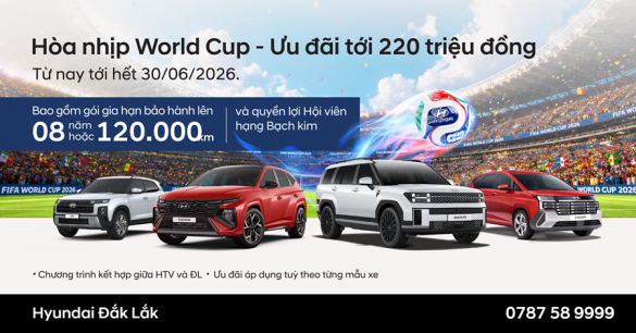 CHƯƠNG TRÌNH “HOÀ NHỊP WORLDCUP - ƯU ĐÃI LÊN TỚI 220 TRIỆU ĐỒNG”